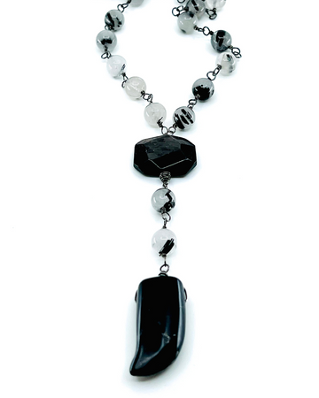 Rutilated Quartz Rosary 8mm