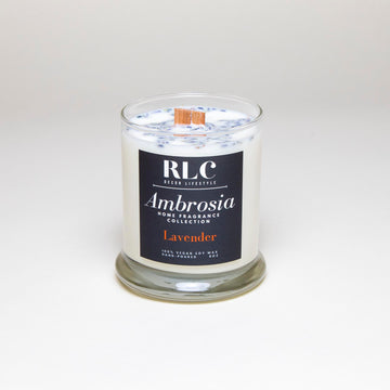 RLC Decor Lifestyle - Ambrosia Collection - Vegan Soy Lavender Candle - A Chicago-based lifestyle brand. We provide 100% Handpoured Vegan Soy Candles for home & small office, travel candles, home decor, and jewelry.