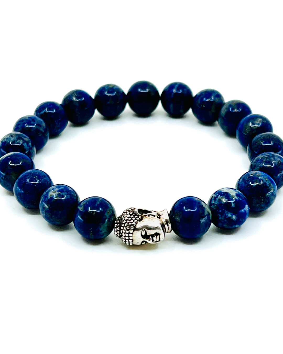 Buddha Lapis Beads Bracelet 10mm