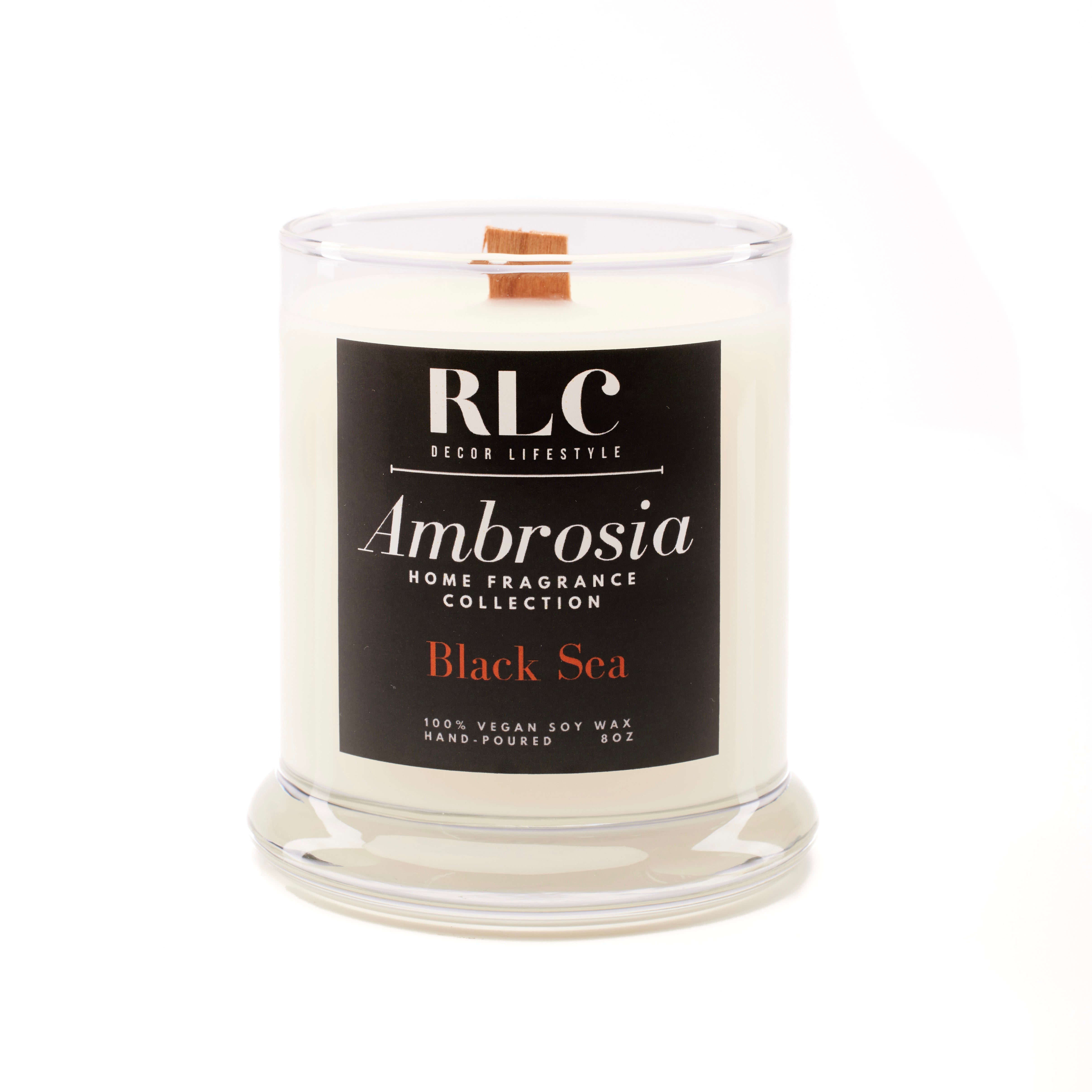 Sea Breeze Candle | Ambrosia Black Sea Soy Candle with Amber & Musk
