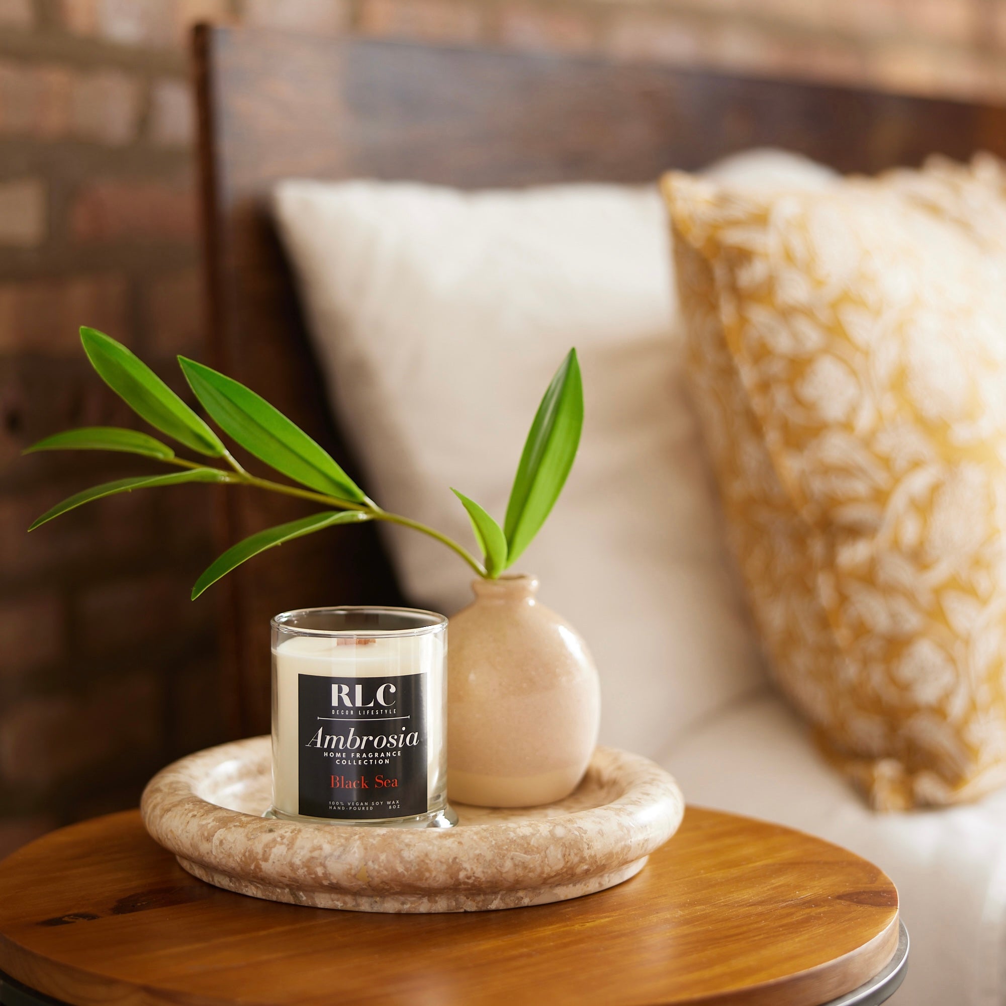 Sea Breeze Candle | Ambrosia Black Sea Soy Candle with Amber & Musk