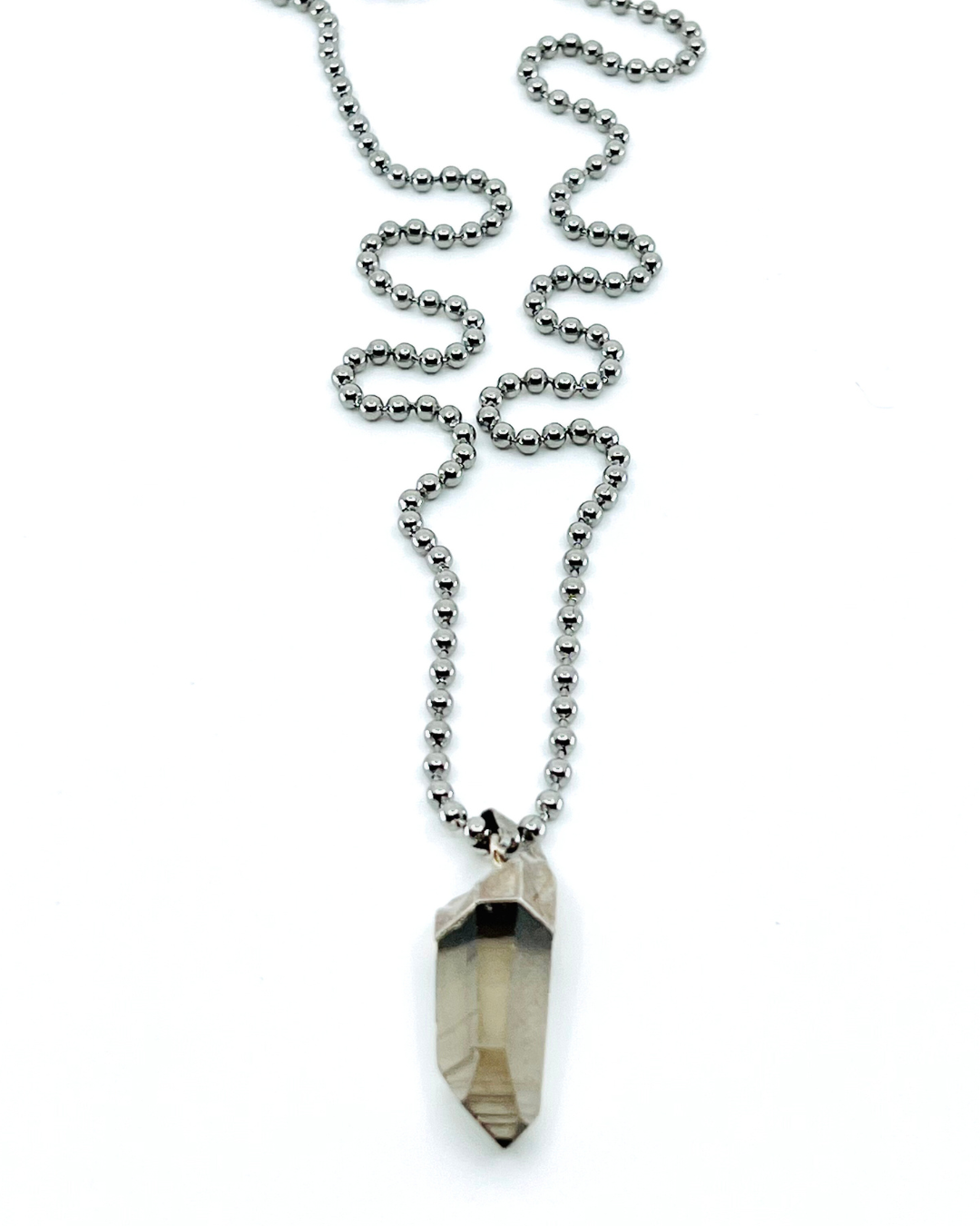 Smoky Crystal Quartz Pendant 30mm