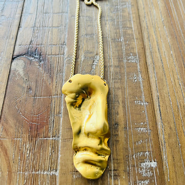 Mask Pendant Box Chain Necklace in Gold Filled, 3.6MM