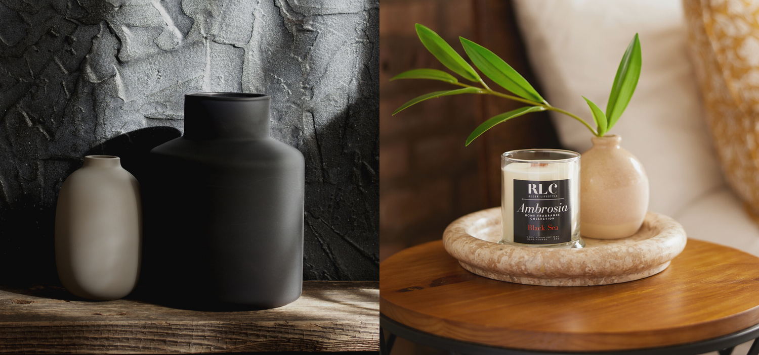 RLC Decor Lifestyle | 100% Vegan Soy Candles | Candles for Him | Chicago Candle, Miami Candle, Los Angeles Candle, New York City Candle | Ambrosia Collection | Home Summer Cleaning