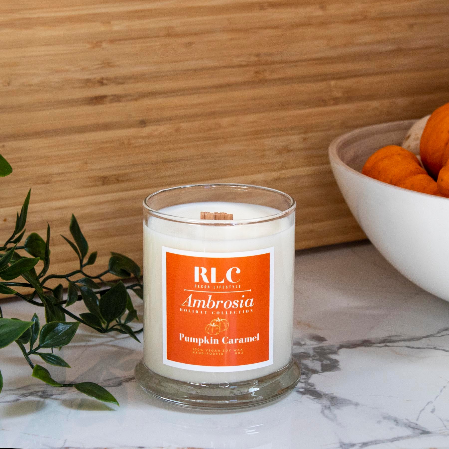 RLC Decor Lifestyle - Ambrosia Pumpkin Caramel scented candle