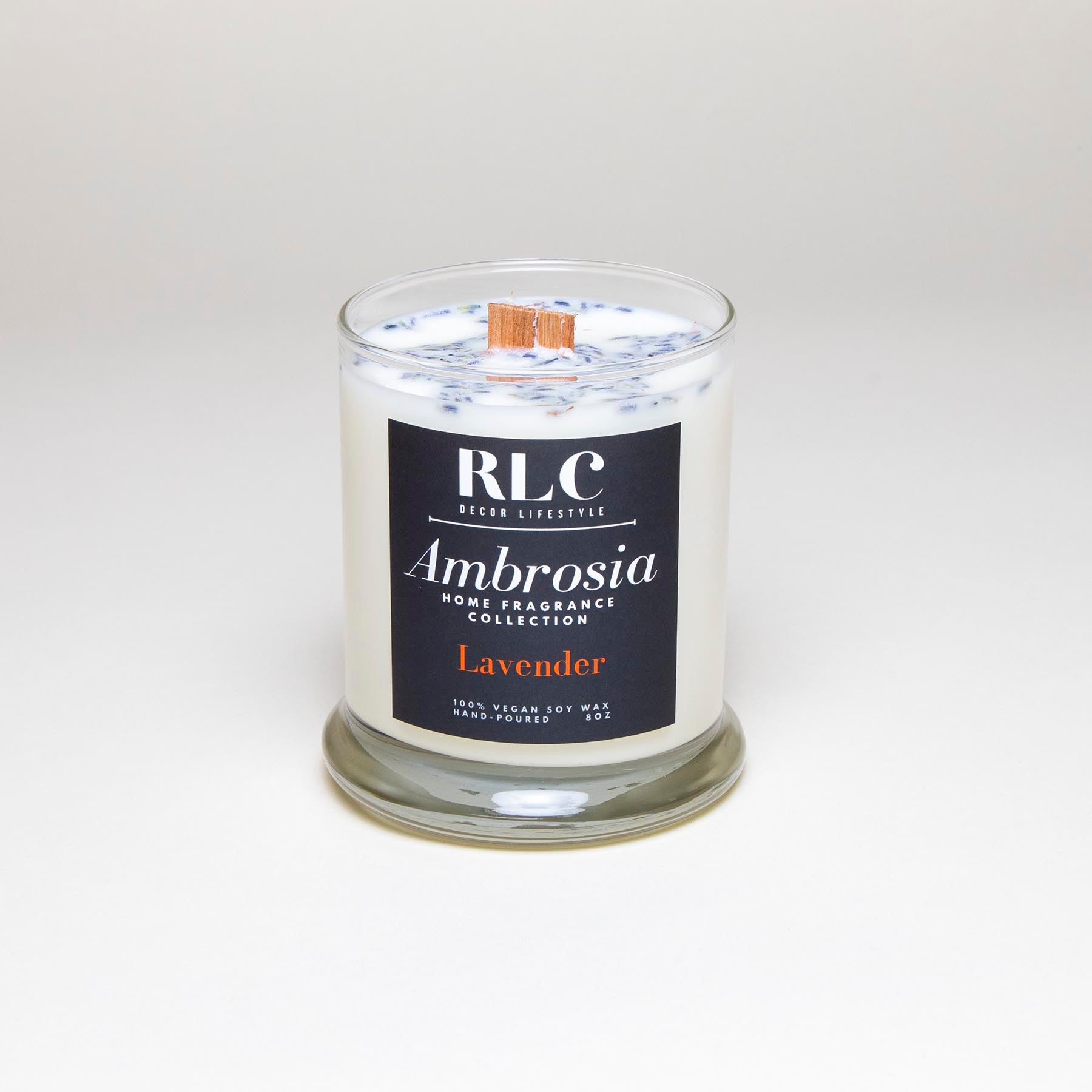 RLC Decor Lifestyle - Ambrosia Collection - Vegan Soy Lavender Candle - A Chicago-based lifestyle brand. We provide 100% Handpoured Vegan Soy Candles for home & small office, travel candles, home decor, and jewelry. 