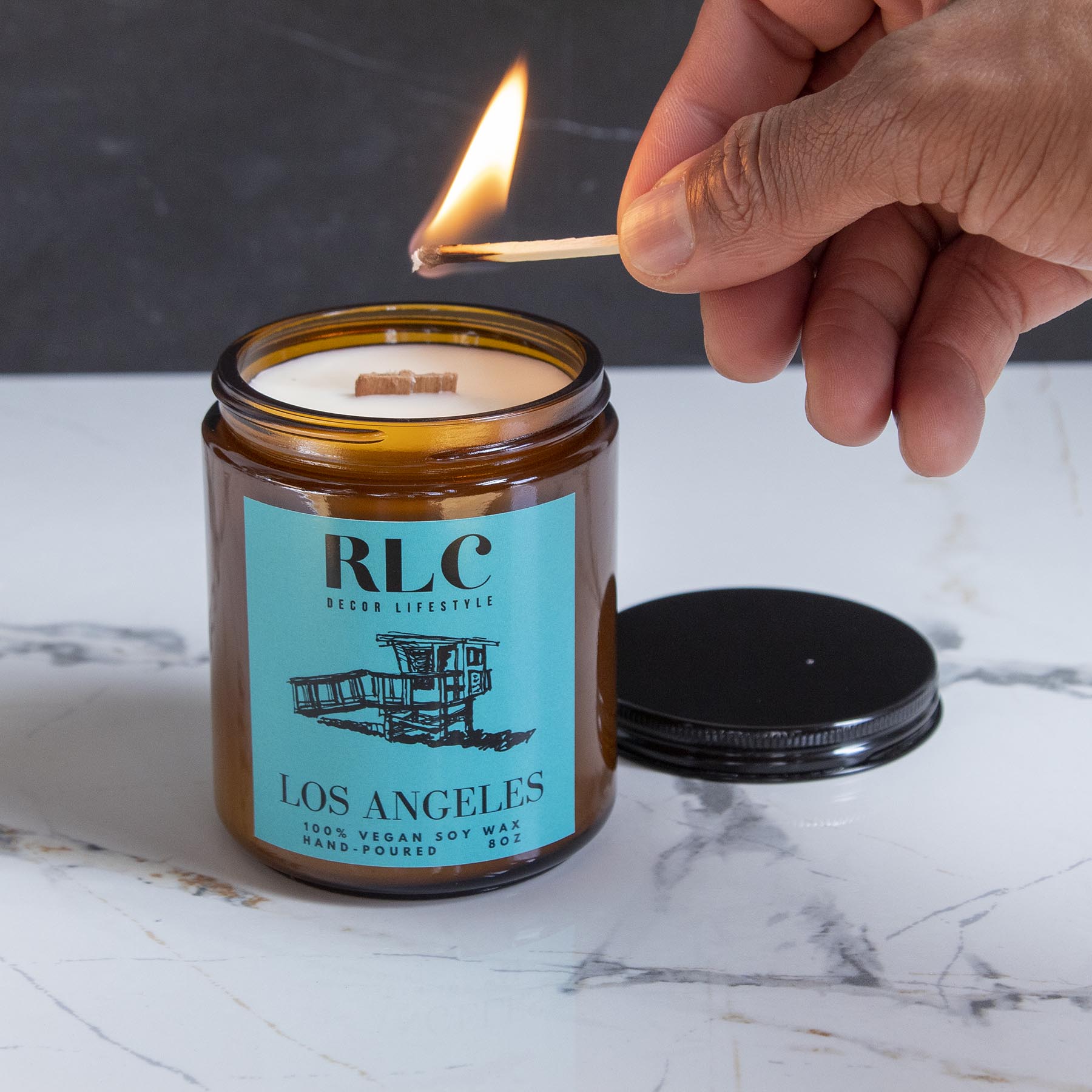 Los Angeles - 100% Vegan Soy Candle - RLC Decor Lifestyle